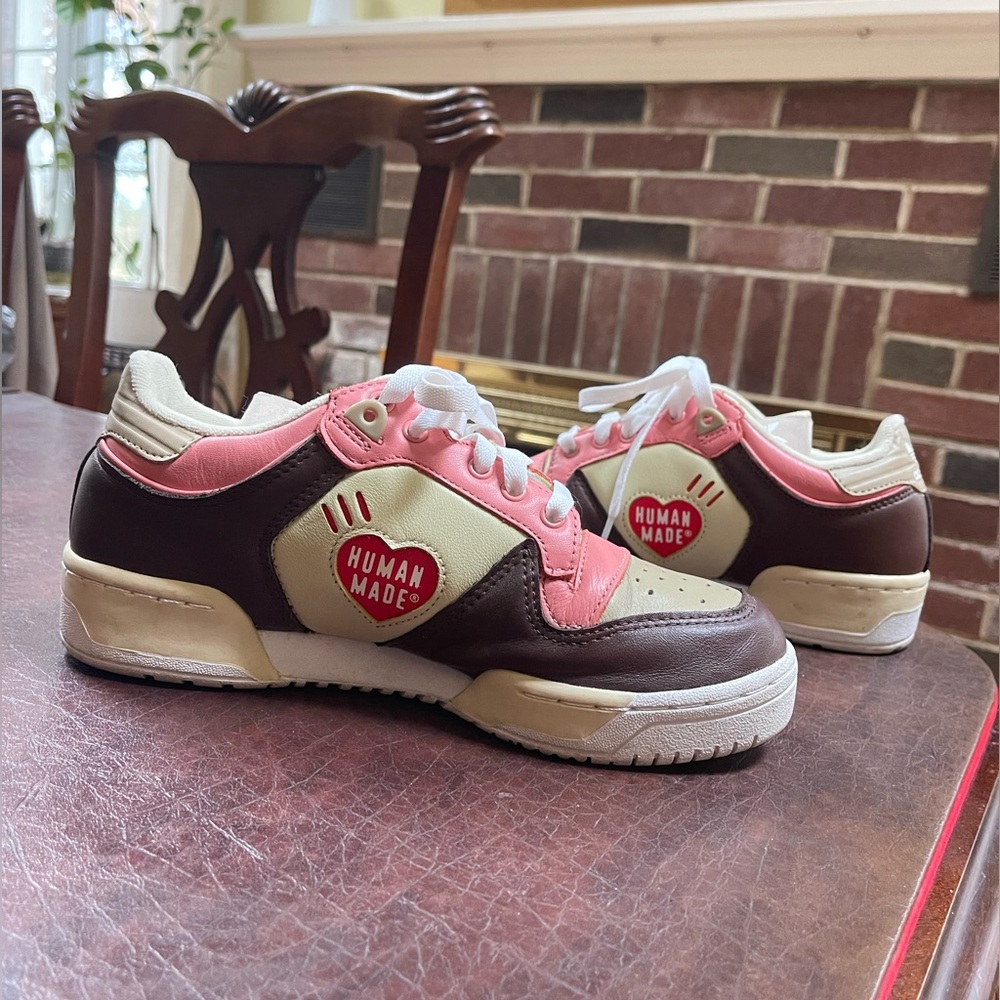 Adidas x Human Made Rivalry Sneakers - Pink and Brown - size 6.5